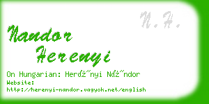 nandor herenyi business card